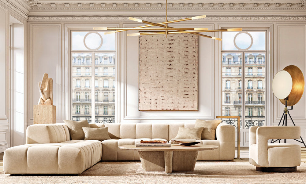 Etched Glass Mobile LED Chandelier