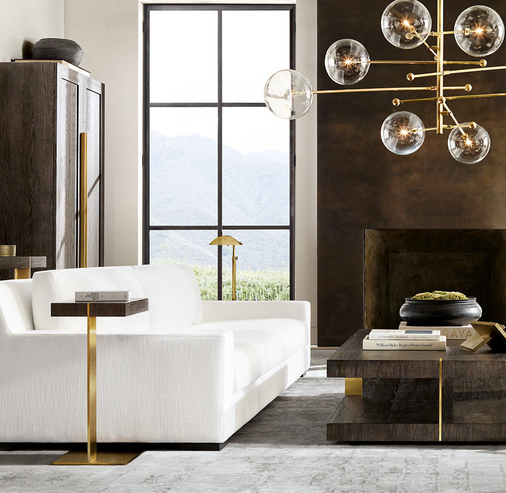 European Glass Globe Mobile Chandelier
