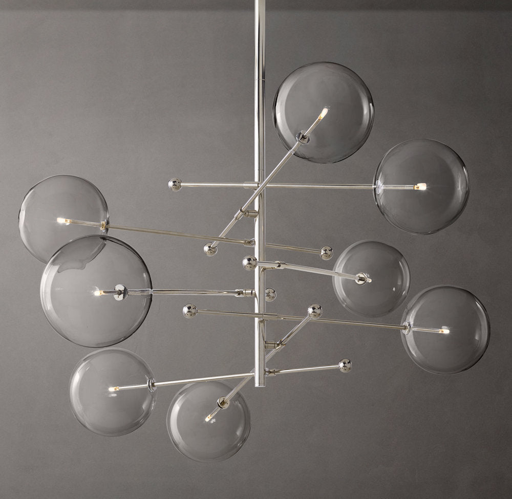 European Glass Globe Mobile Chandelier
