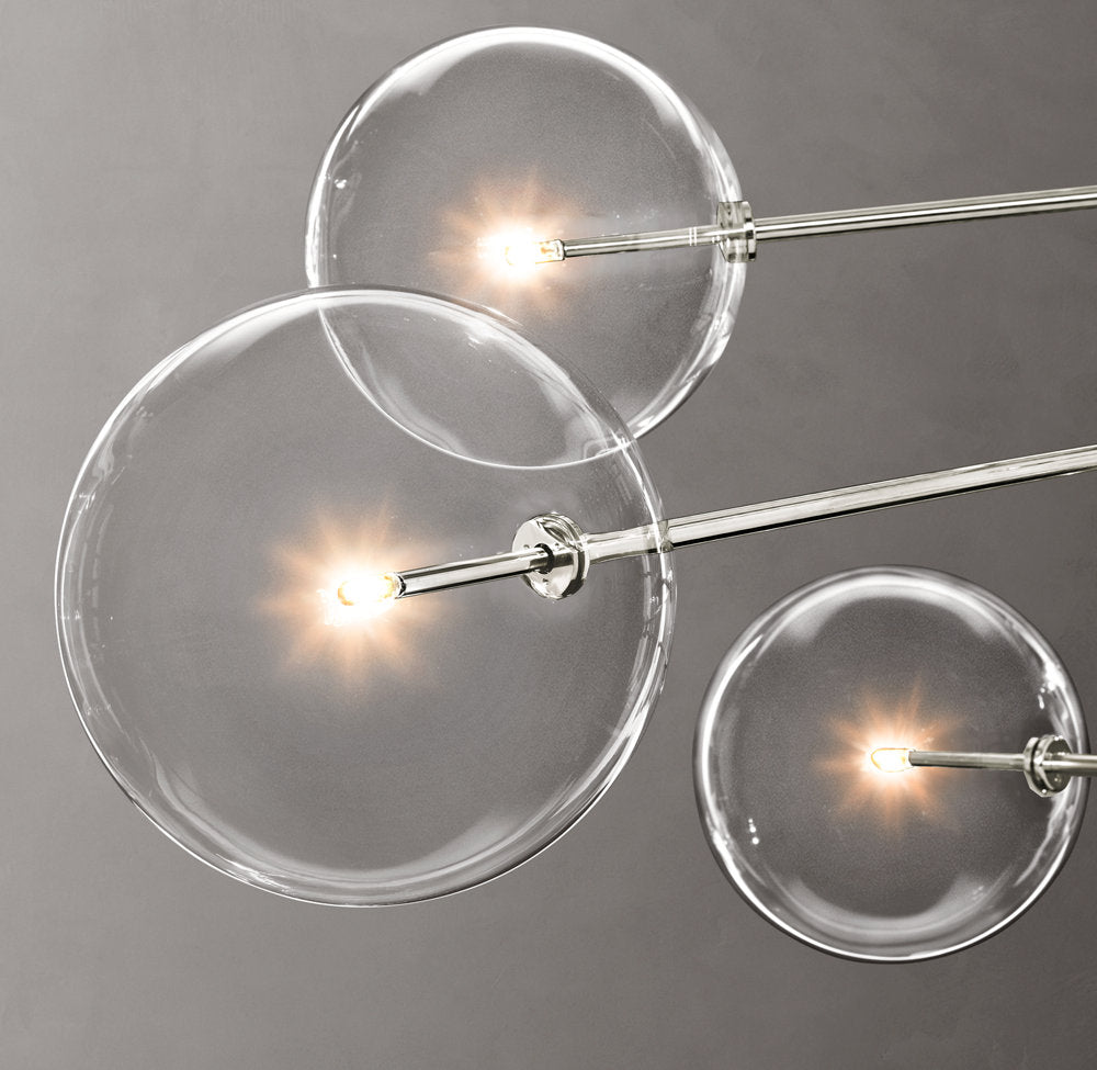 European Glass Globe Mobile Chandelier