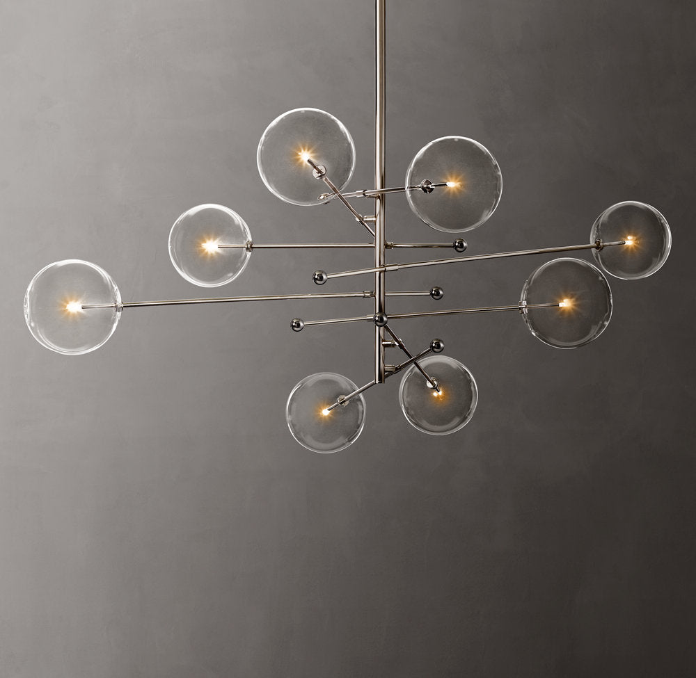 European Glass Globe Mobile Chandelier