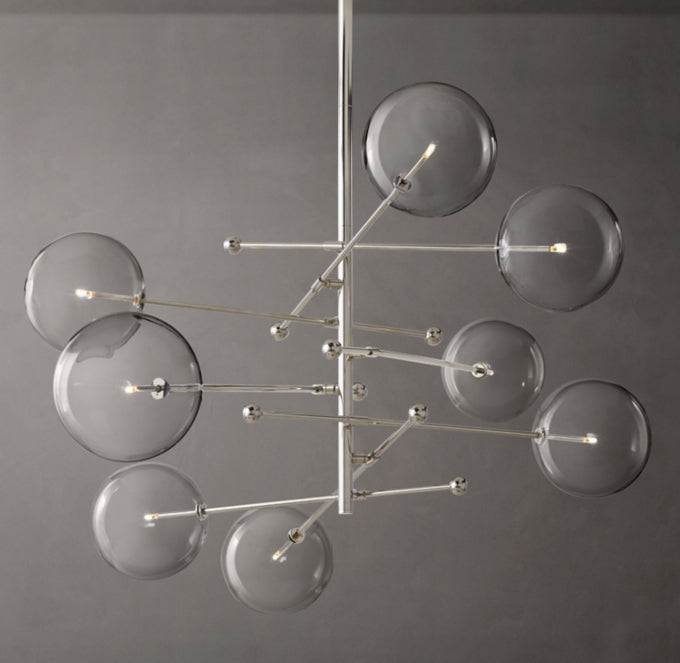 European Glass Globe Mobile Chandelier