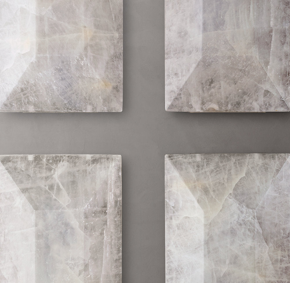 Faceted Calcite Prism Chandelier