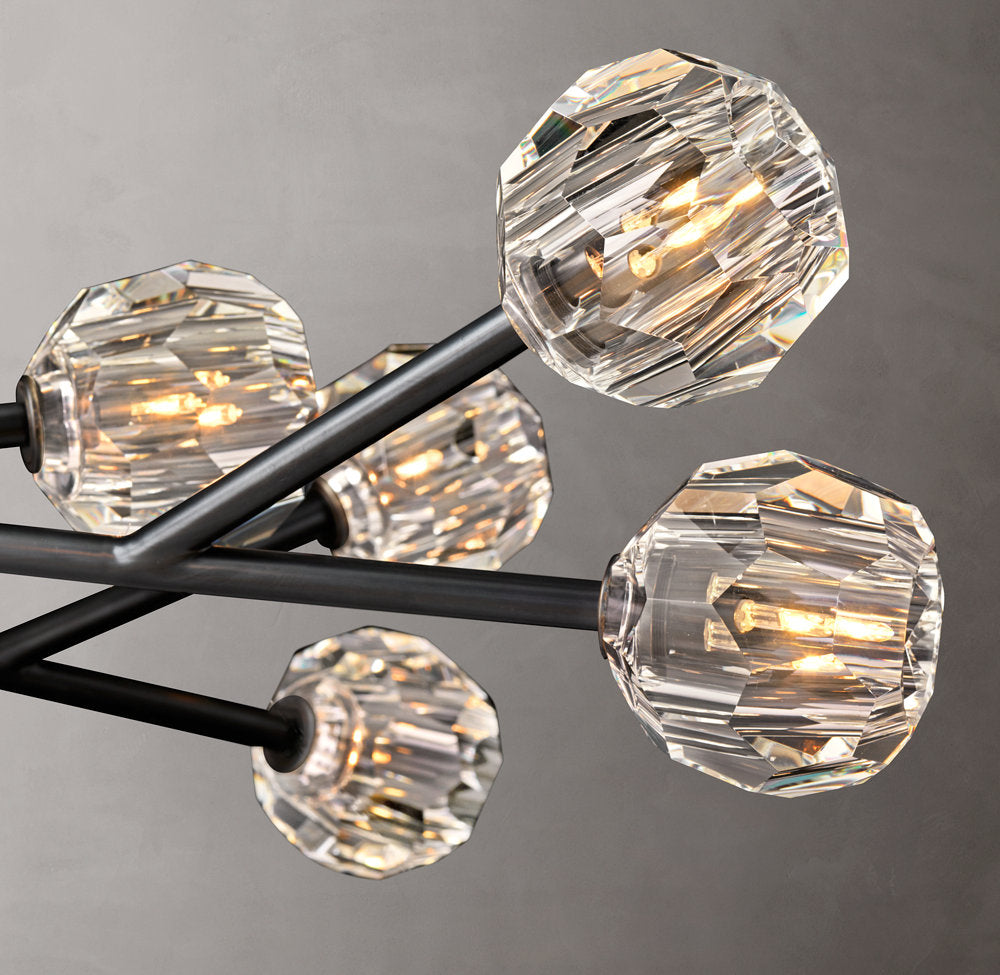 Faceted Clear Crystal Sphere Pendant