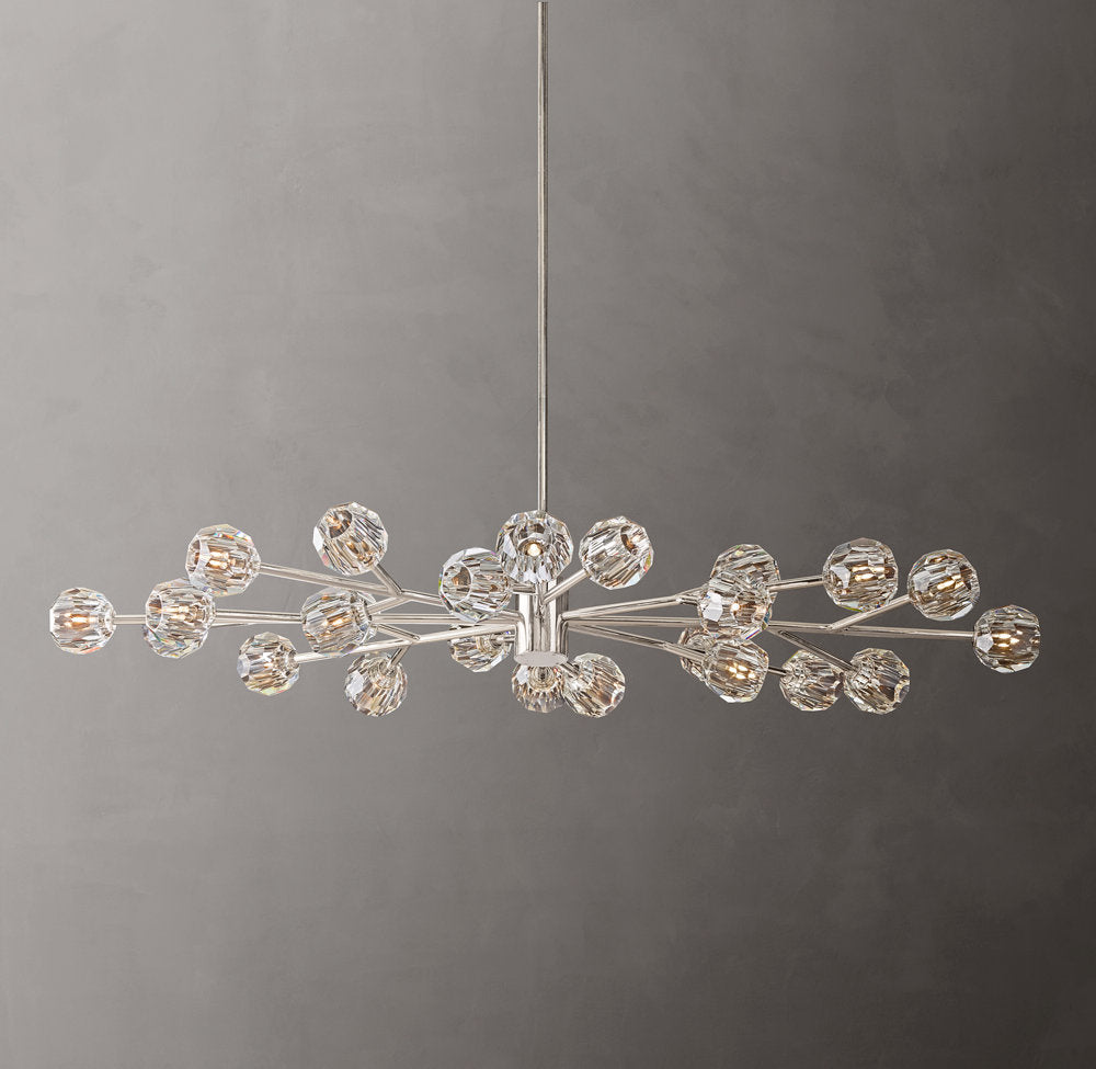 Faceted Crystal Orb Gallery Chandelier