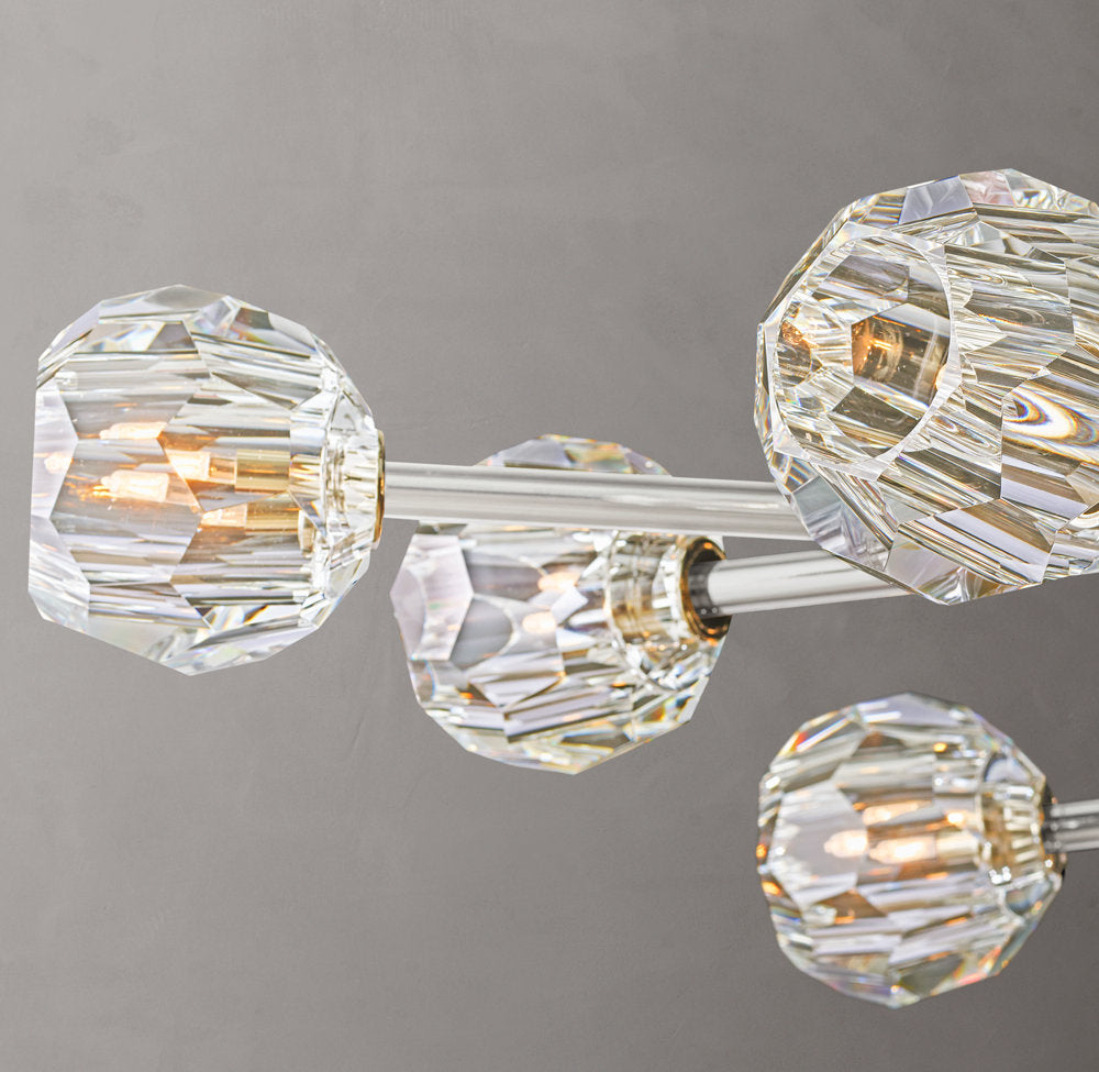 Faceted Crystal Orb Gallery Chandelier