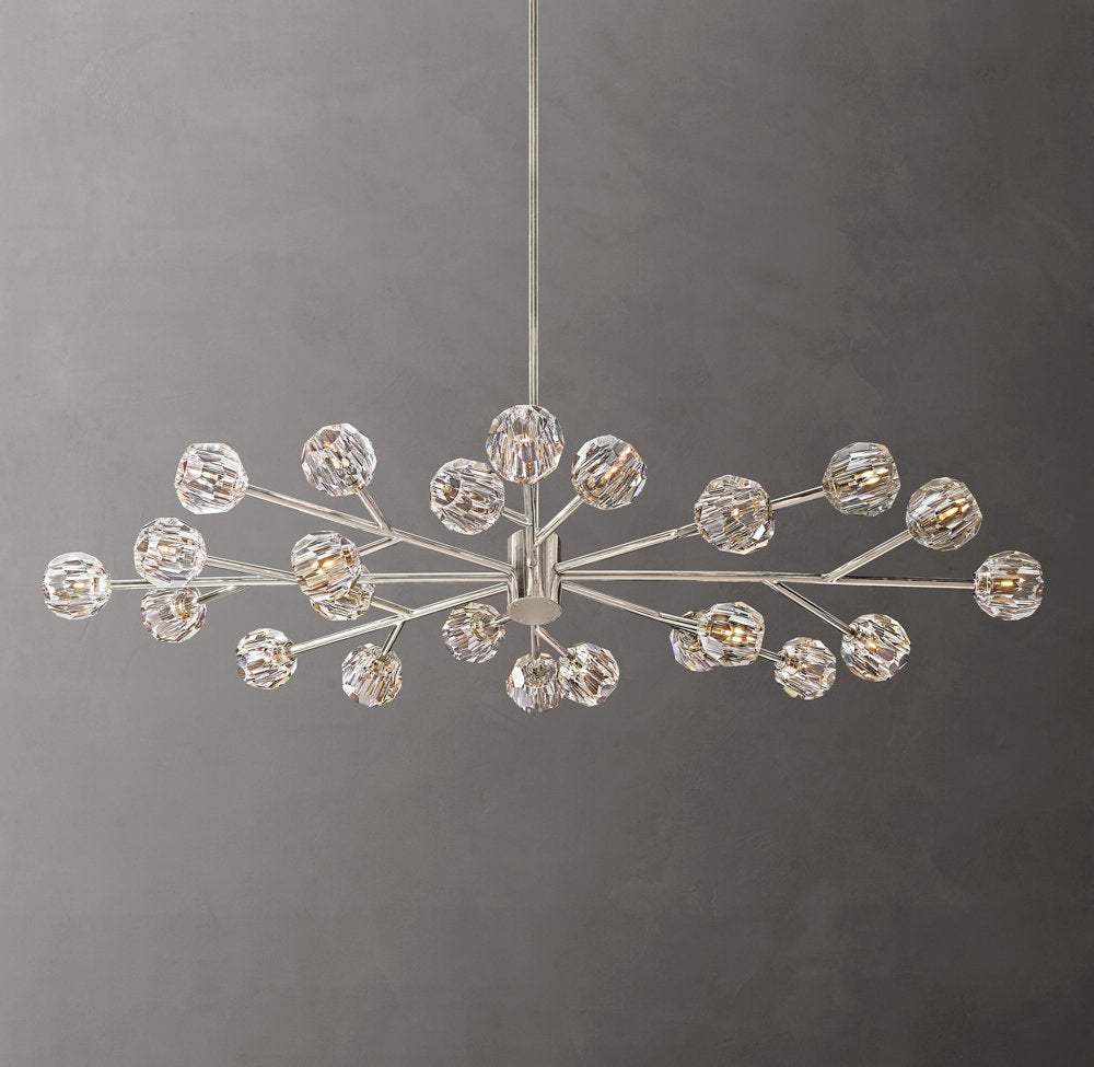 Faceted Crystal Orb Gallery Chandelier