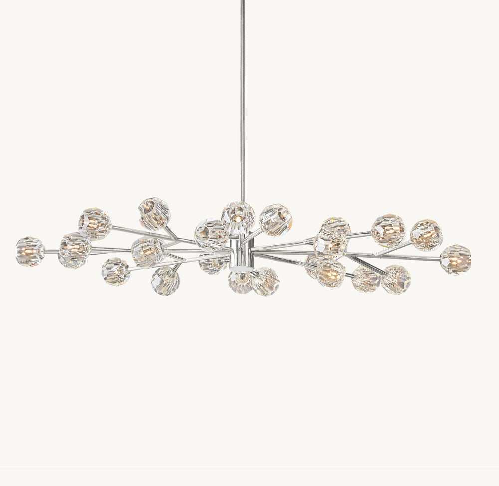 Faceted Crystal Orb Gallery Chandelier