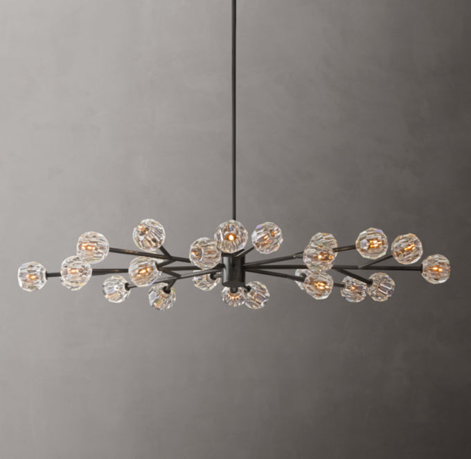 Faceted Crystal Orb Gallery Chandelier