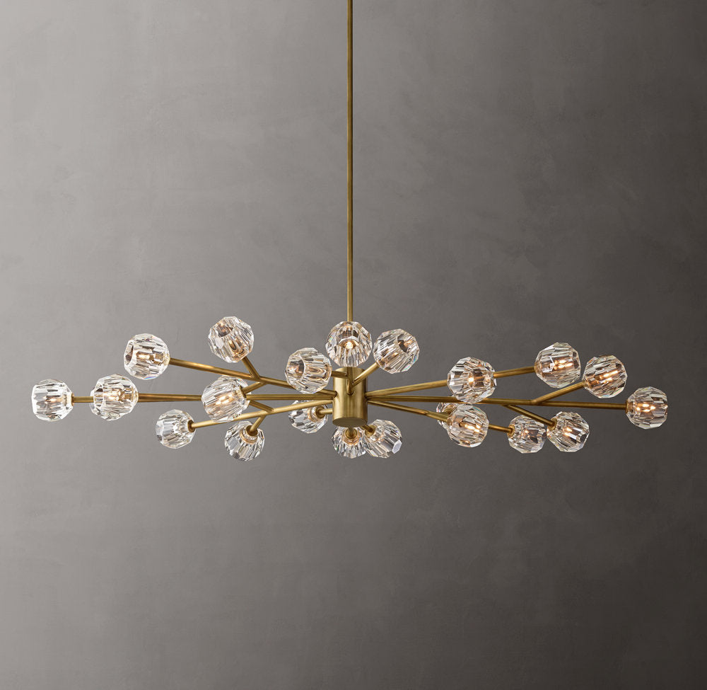 Faceted Crystal Orb Gallery Chandelier