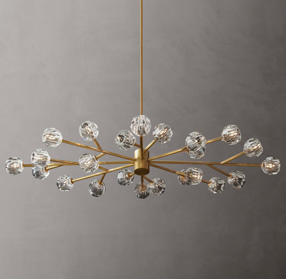 Faceted Crystal Orb Gallery Chandelier