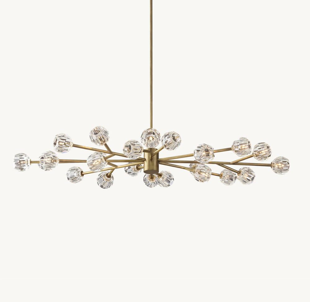 Faceted Crystal Orb Gallery Chandelier