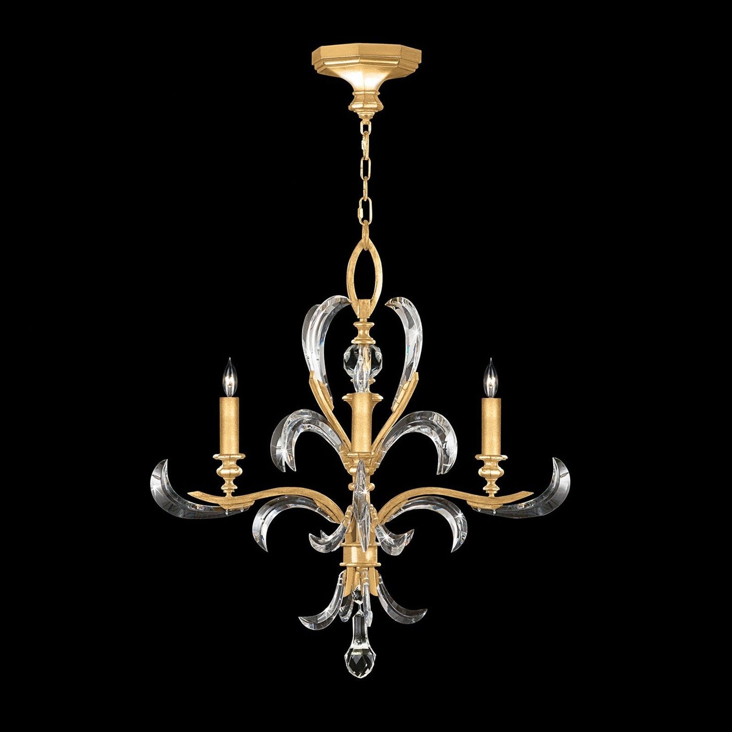Fine Art Beveled Arcs 28" Chandelier / Gold