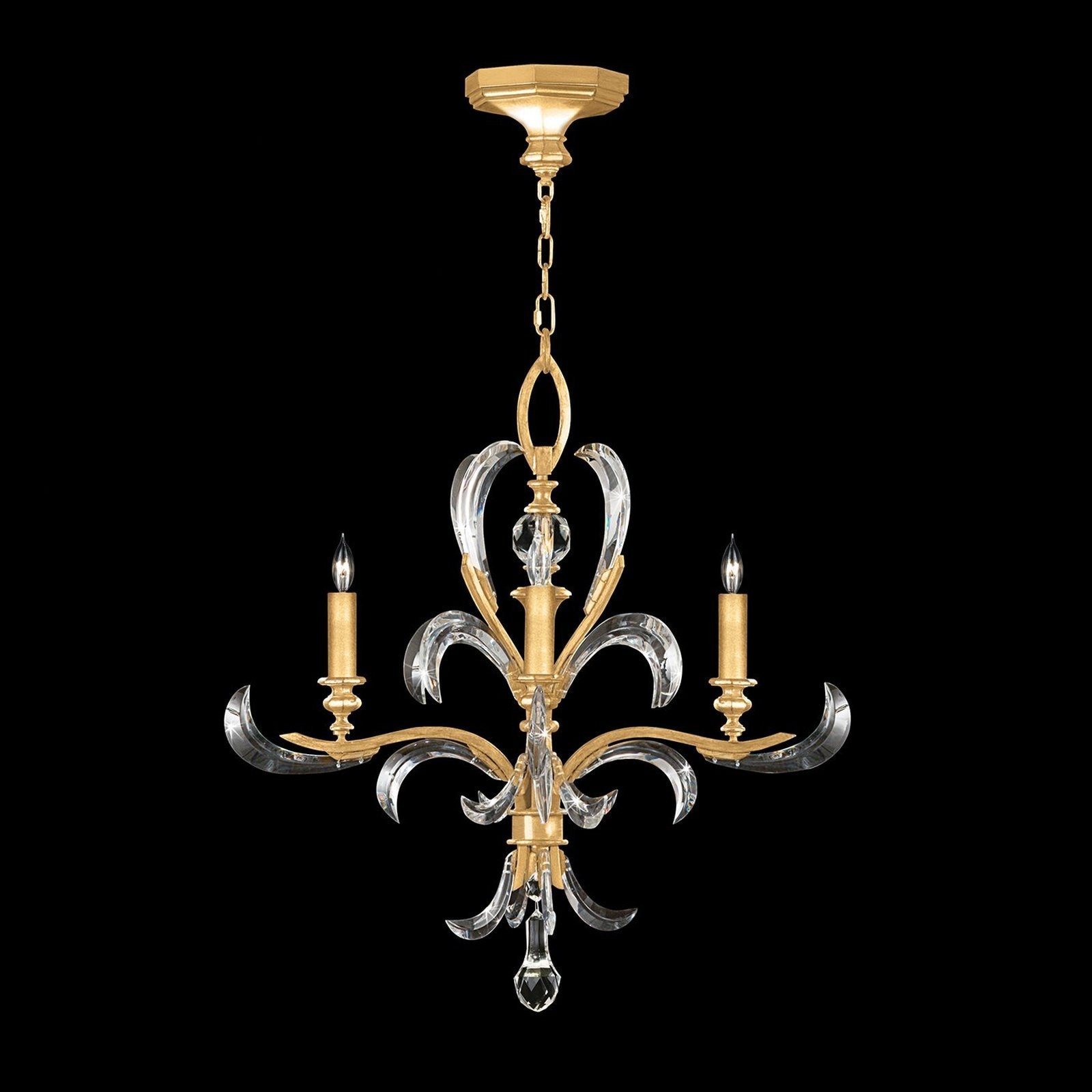 Fine Art Beveled Arcs 28" Chandelier / Gold