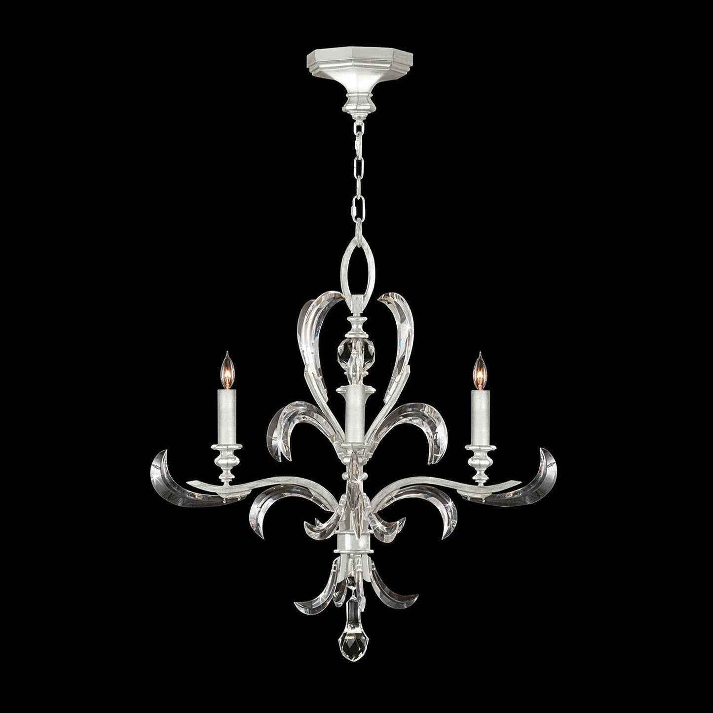 Fine Art Beveled Arcs 28" Chandelier / Muted Gold