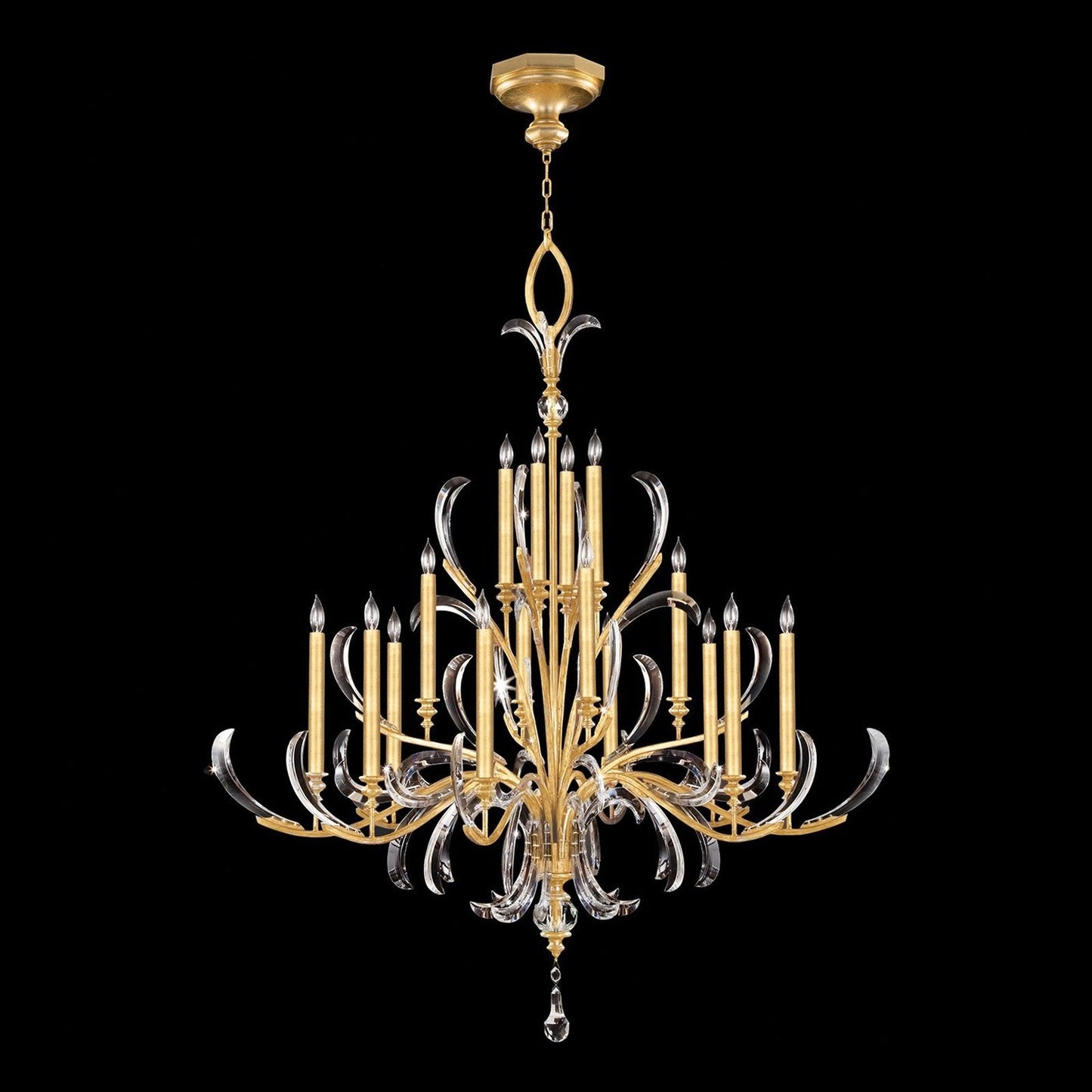Fine Art Beveled Arcs 58" Chandelier / Gold