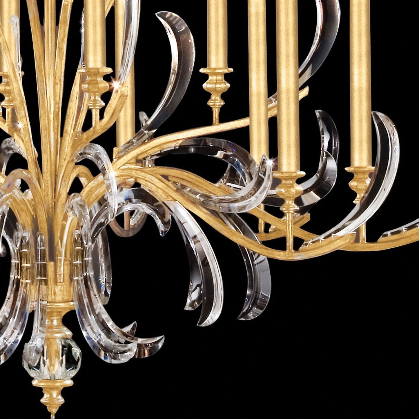 Fine Art Beveled Arcs 58" Chandelier / Silver