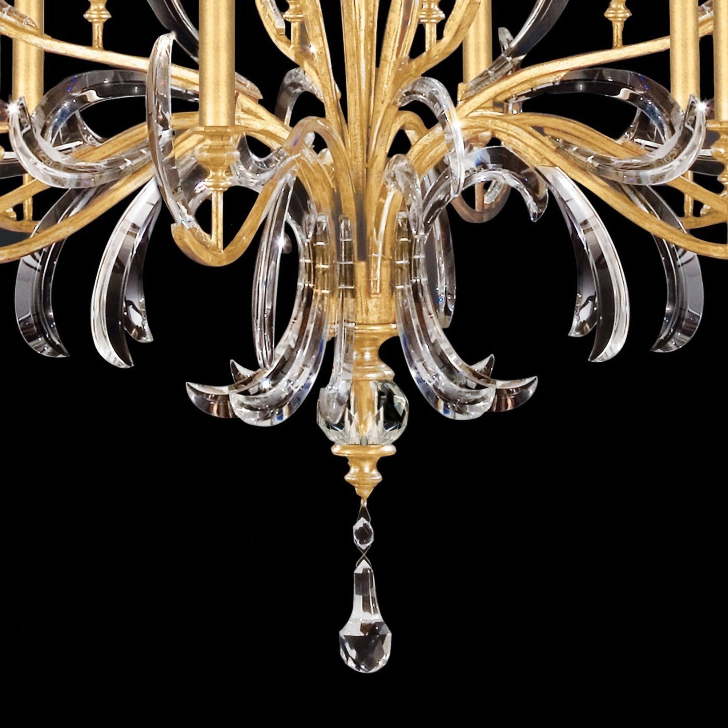 Fine Art Beveled Arcs 58" Chandelier / Muted Silver