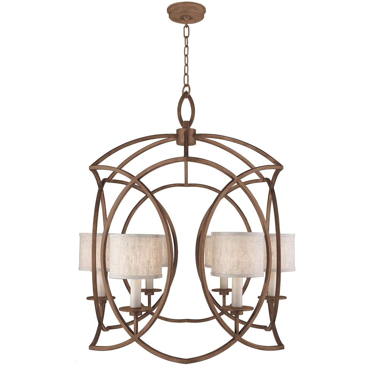 Fine Art Cienfuegos 30.5" Chandelier With Shade / Soft Gold