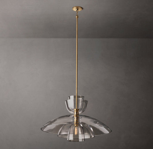 Flame-Polished Glass Bell Pendant