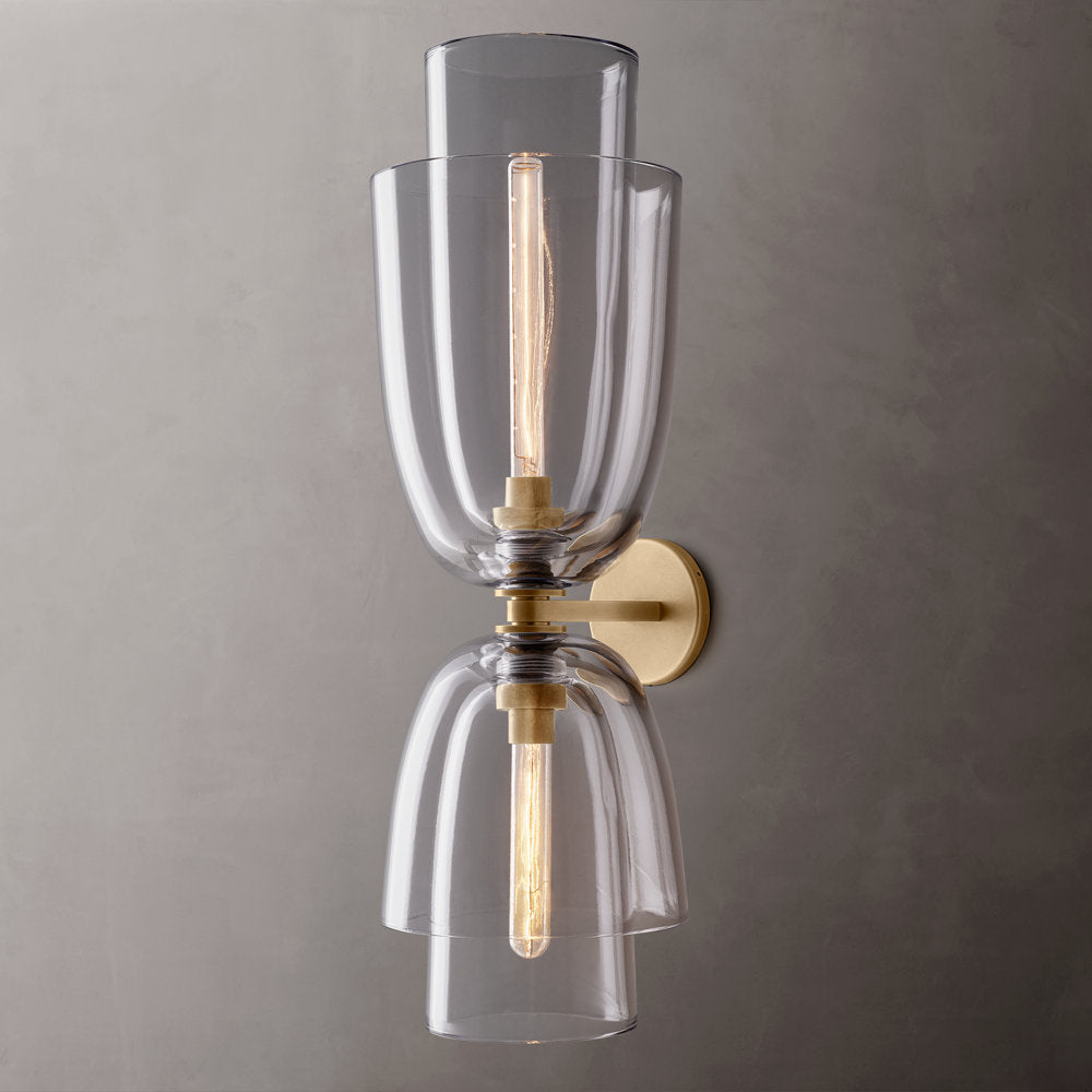 Flame-Polished Glass Dome Grand Sconce