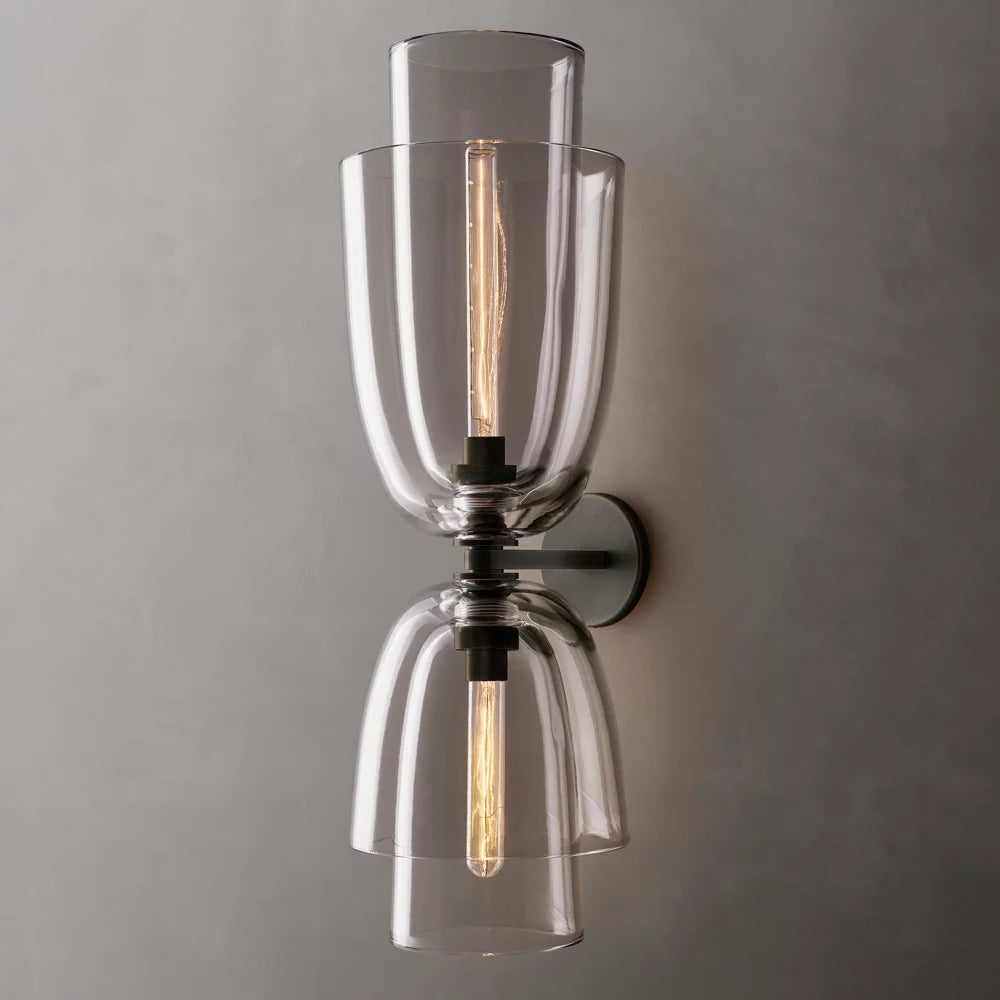 Flame-Polished Glass Dome Grand Sconce
