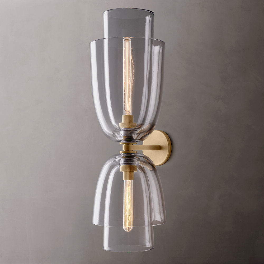 Flame-Polished Glass Dome Grand Sconce