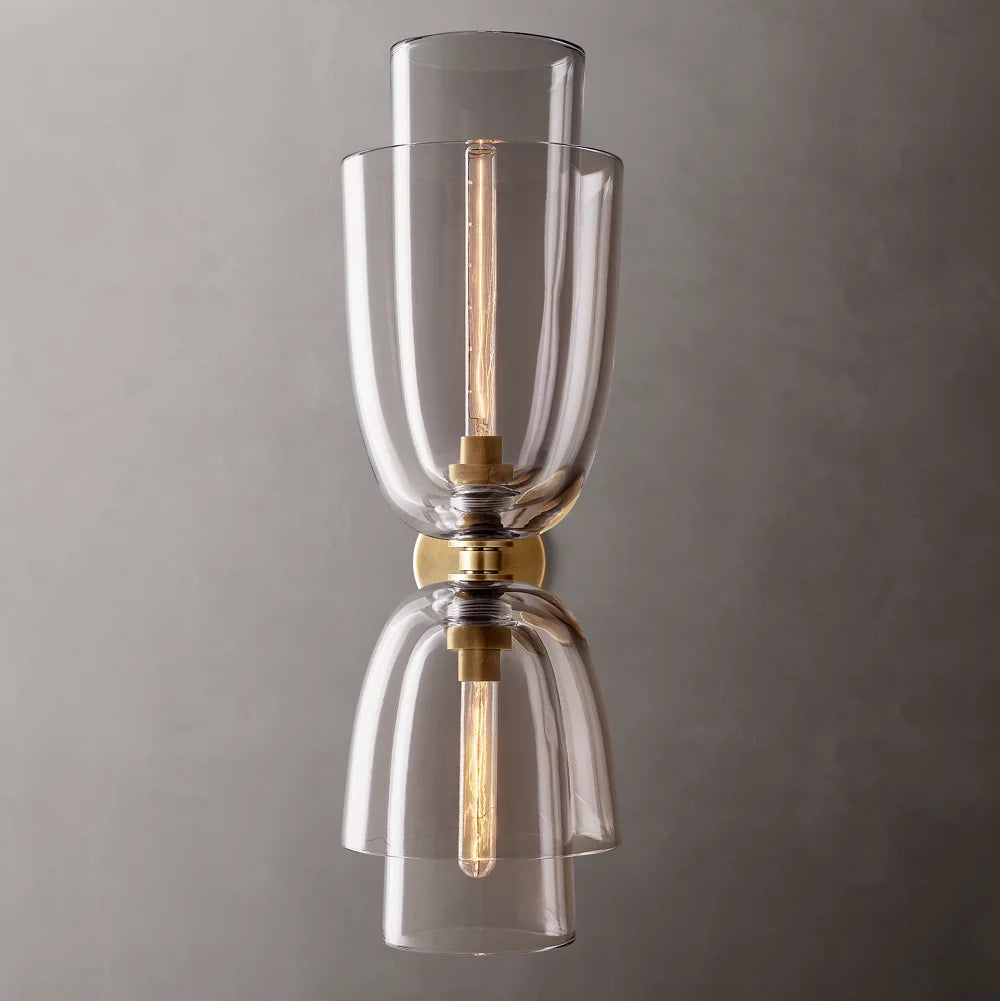 Flame-Polished Glass Dome Grand Sconce