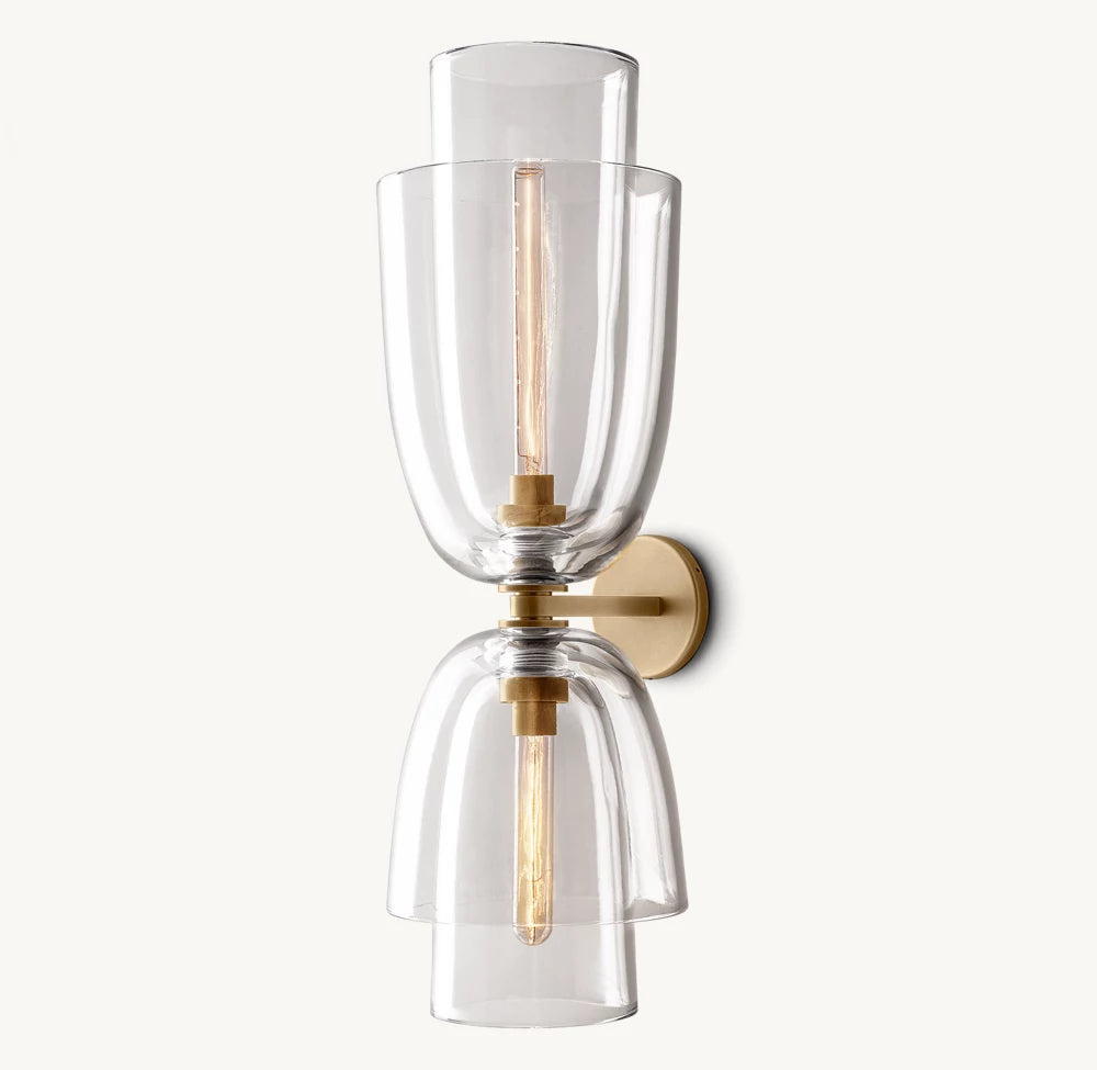 Flame-Polished Glass Dome Grand Sconce