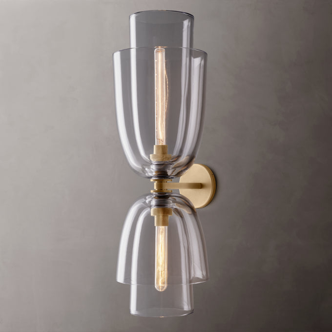 Flame-Polished Glass Dome Grand Sconce
