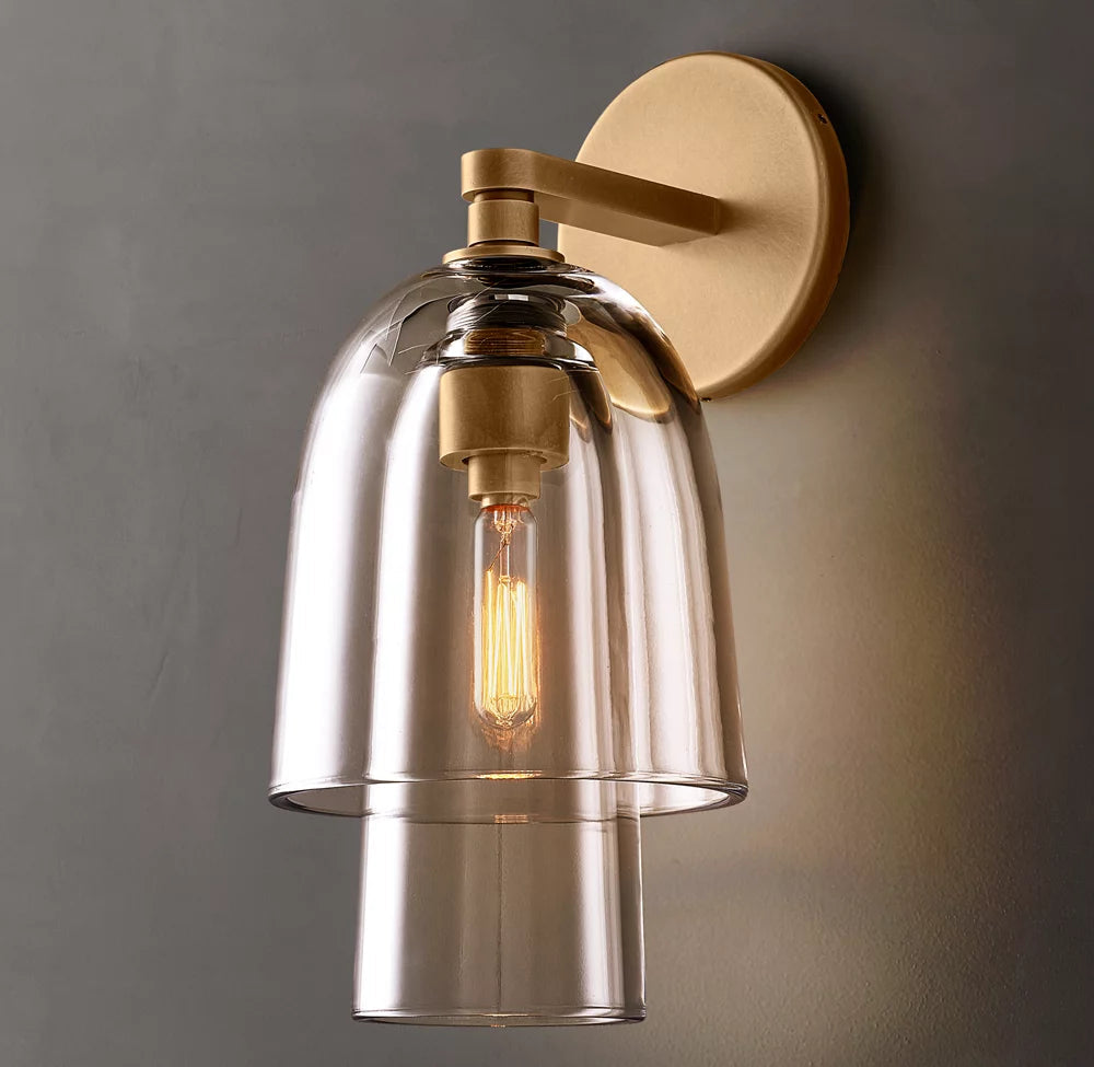 Flame-Polished Glass Flute Sconce