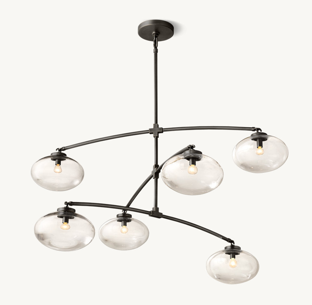 Floating Clear Globe Mobile Chandelier