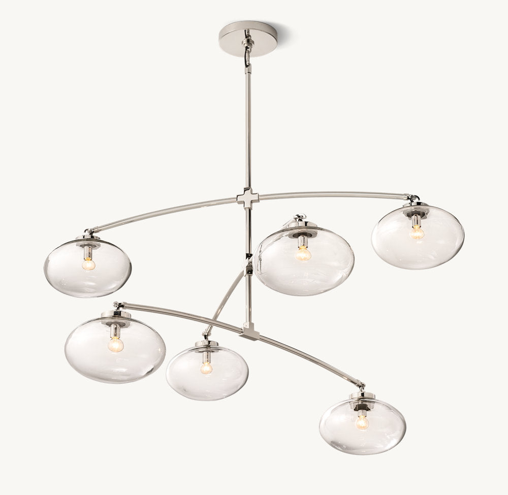 Floating Clear Globe Mobile Chandelier