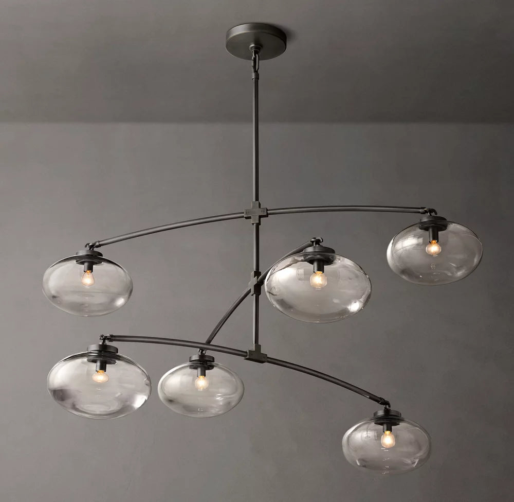 Floating Clear Globe Mobile Chandelier