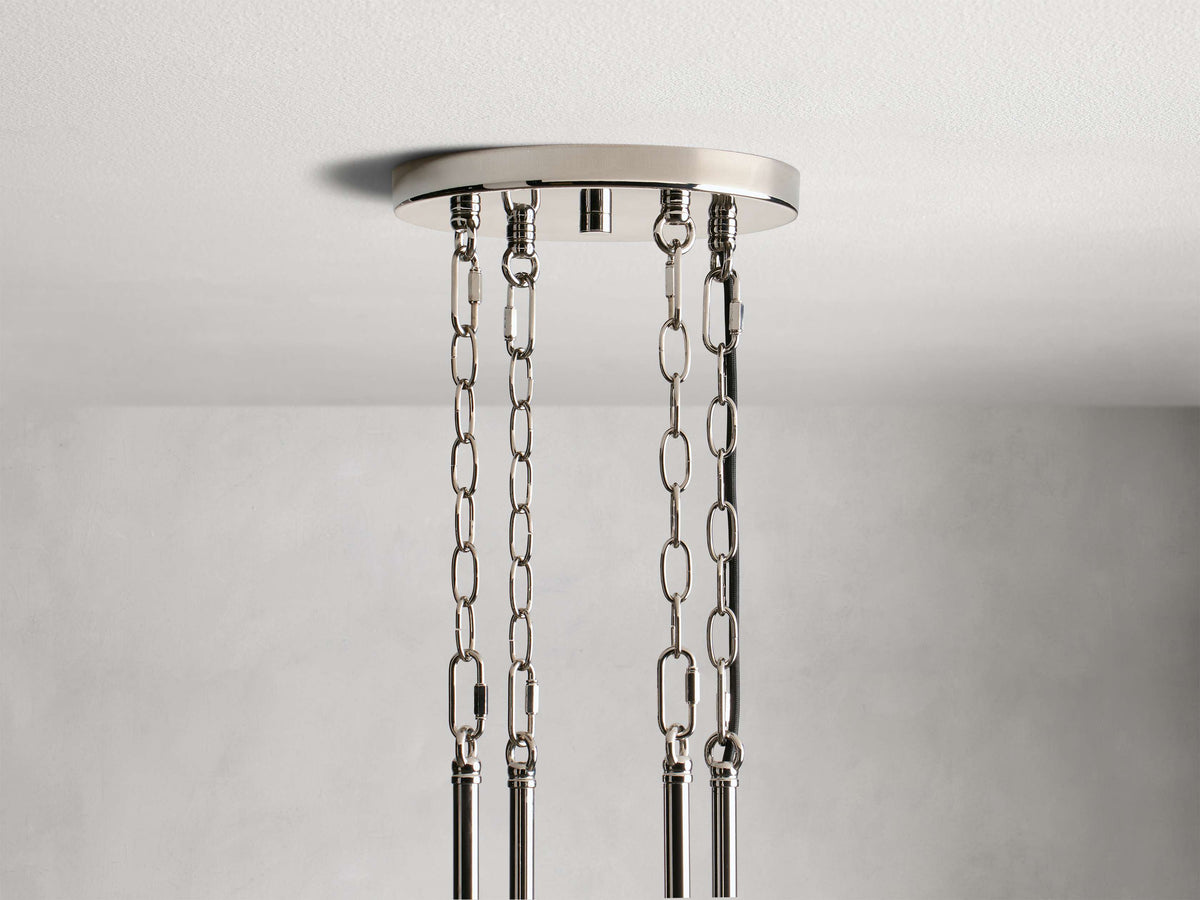Fluted Glass Heritage Ring Chandelier