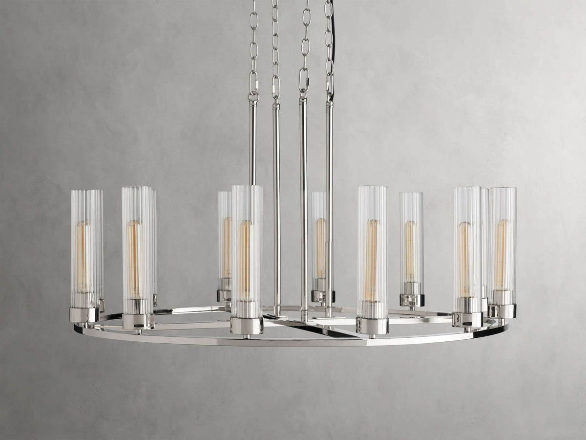Fluted Glass Heritage Ring Chandelier