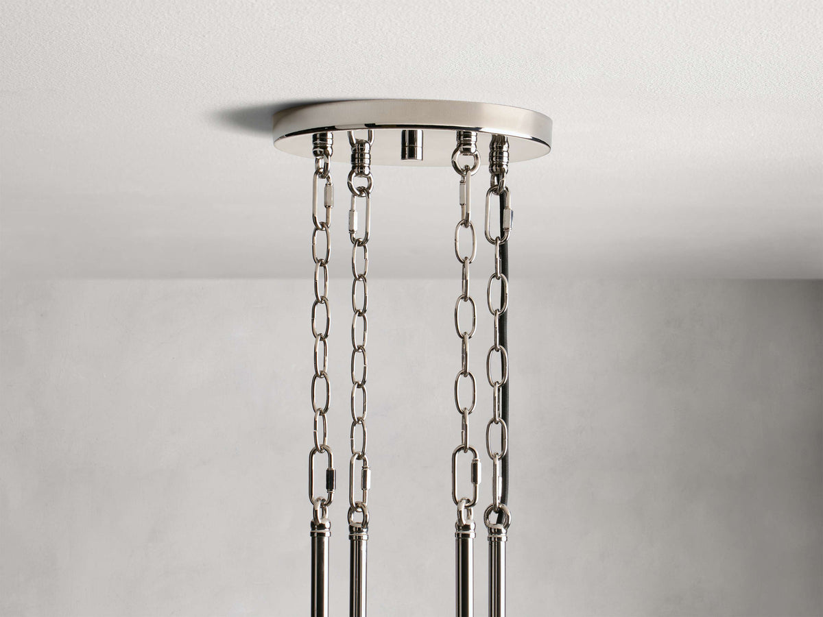 Fluted Glass Heritage Ring Chandelier