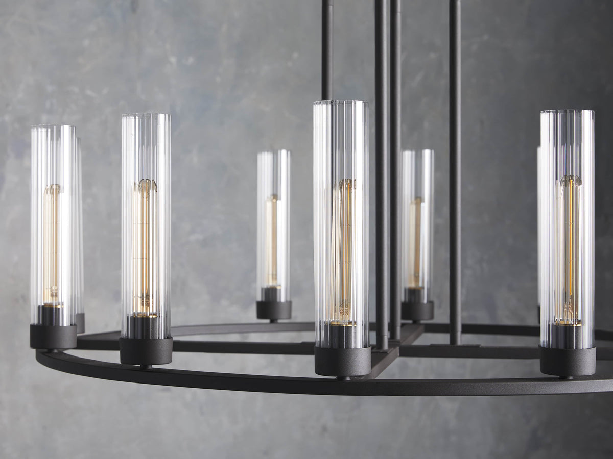 Fluted Glass Heritage Ring Chandelier