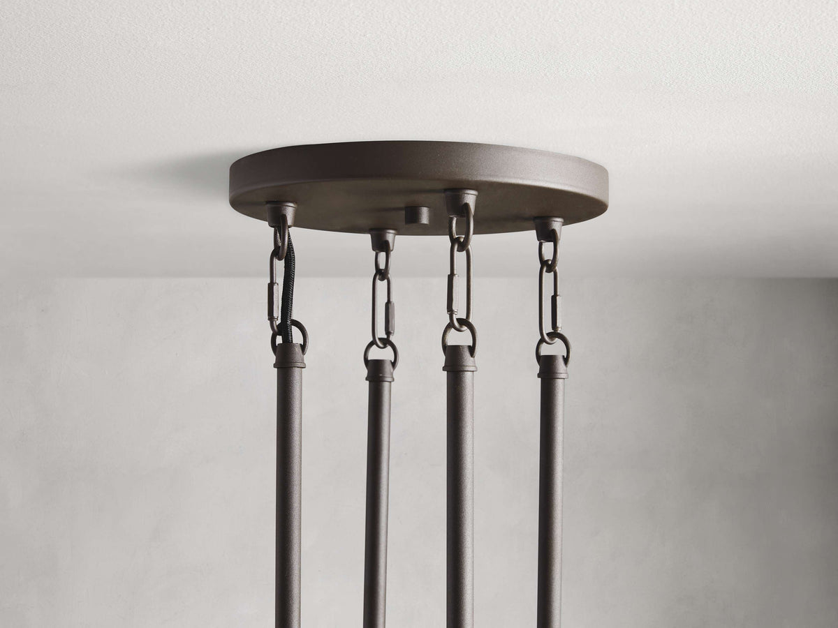 Fluted Glass Heritage Ring Chandelier