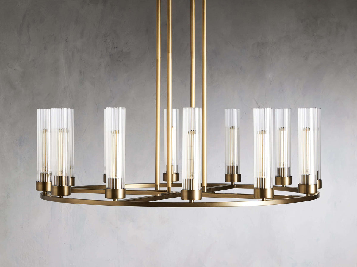 Fluted Glass Heritage Ring Chandelier
