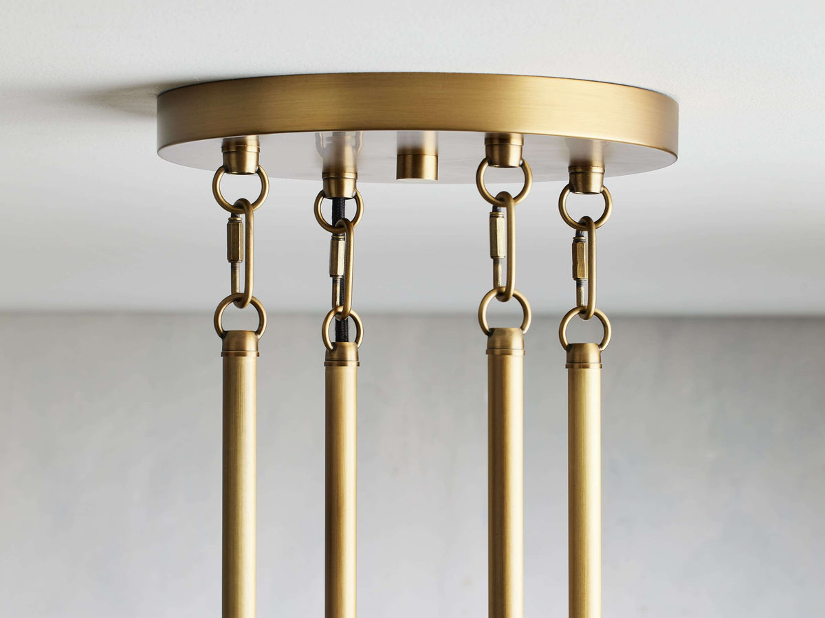 Fluted Glass Heritage Ring Chandelier