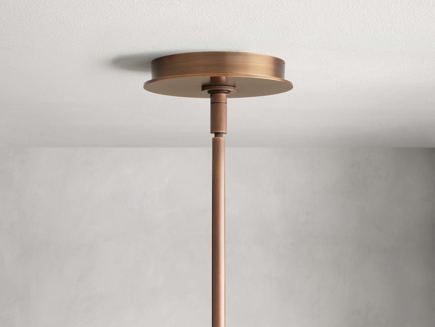 French Linen Shade Ring Chandelier