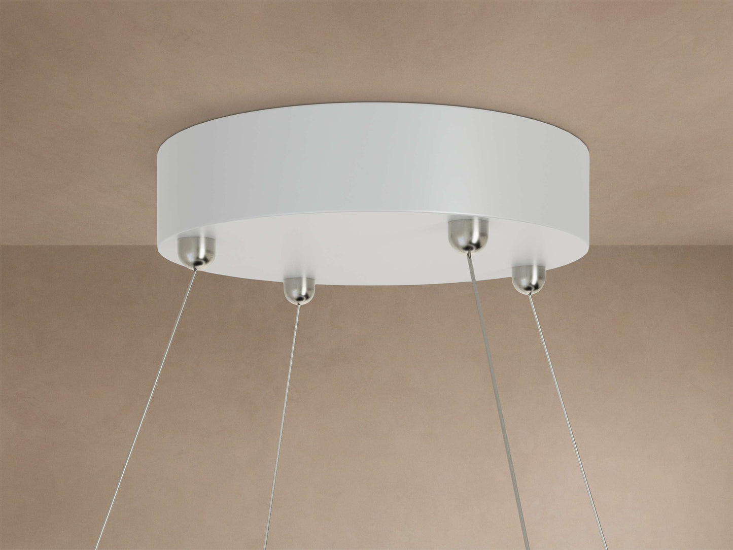Gesso Leaf Luminous Crown Chandelier