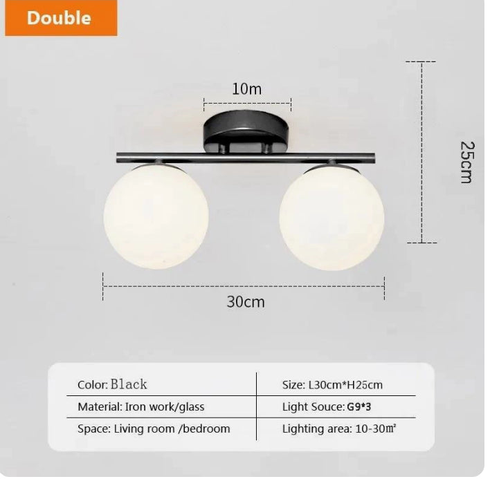 Gold Glass G9 Wall Light