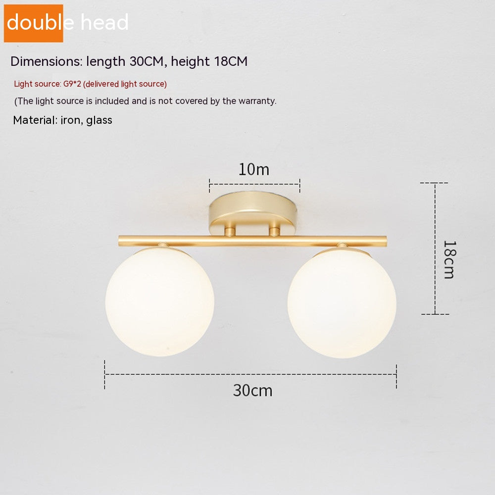 Gold Glass G9 Wall Light / Black tricolor light