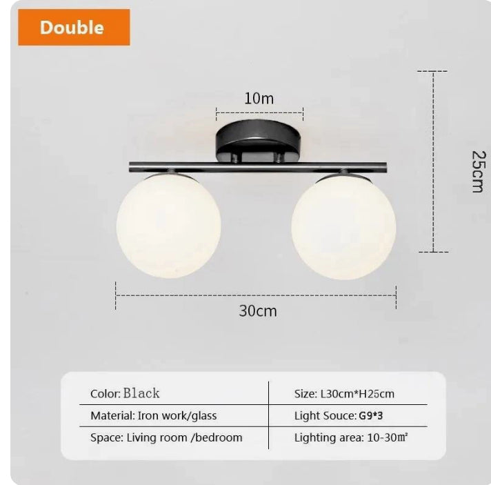 Gold Glass G9 Wall Light
