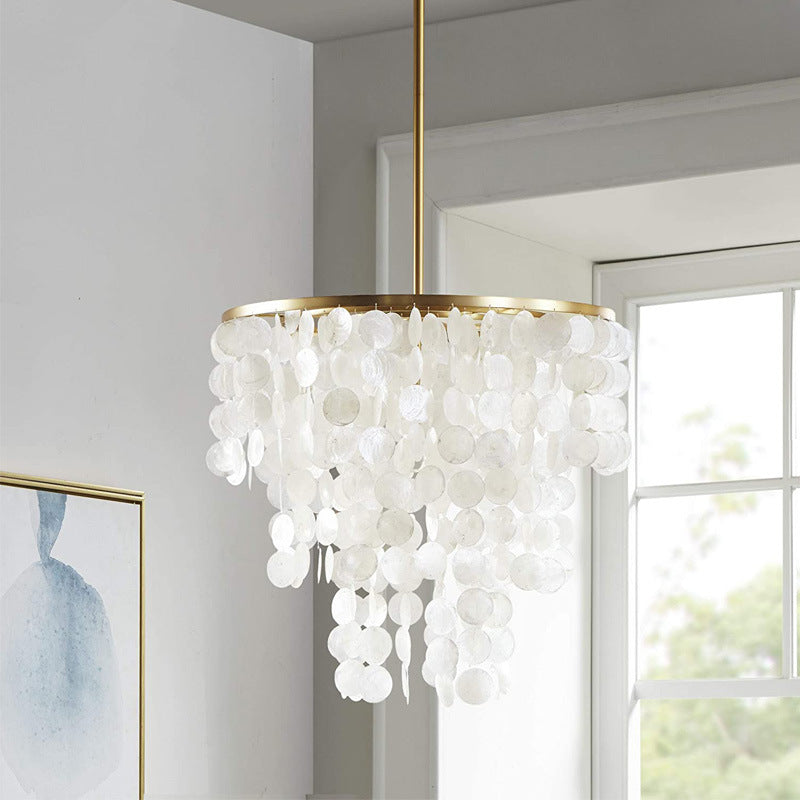 Gold Shell LED Chandelier