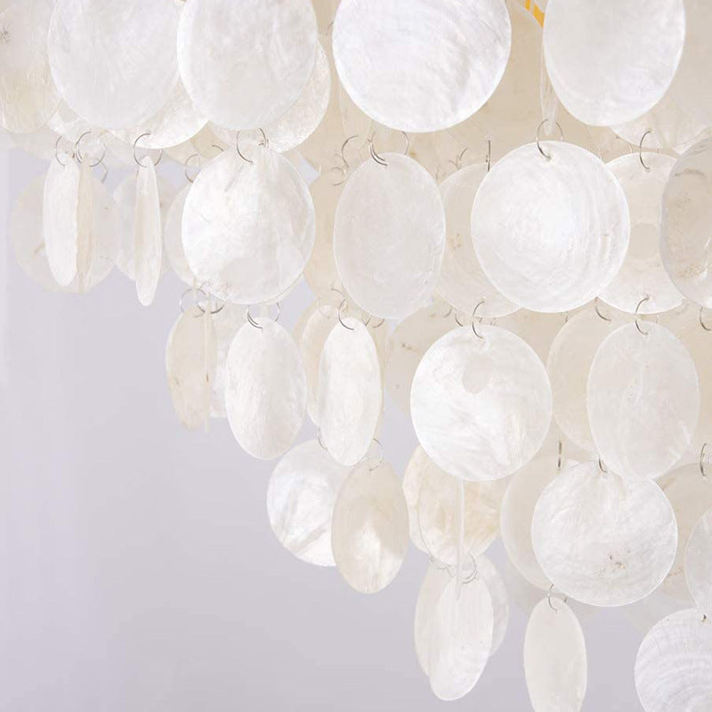 Gold Shell LED Chandelier