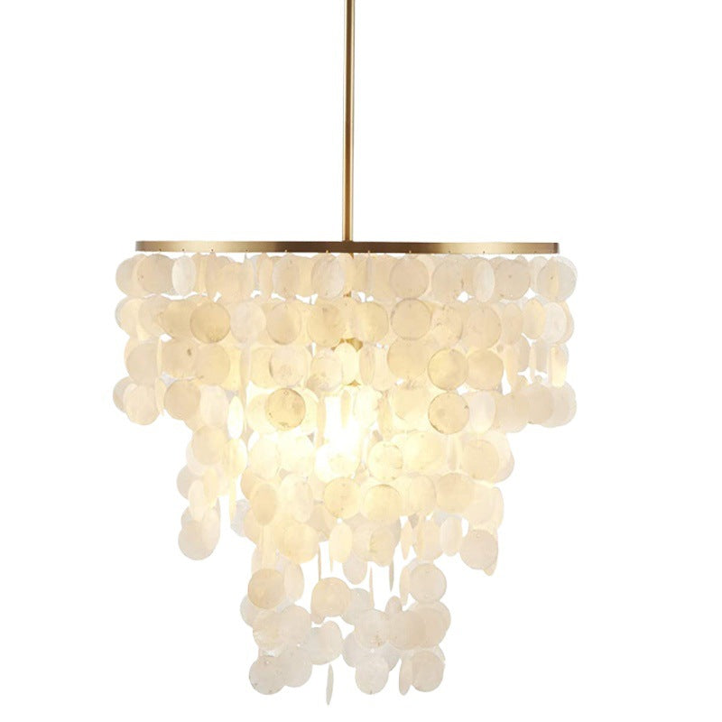 Gold Shell LED Chandelier