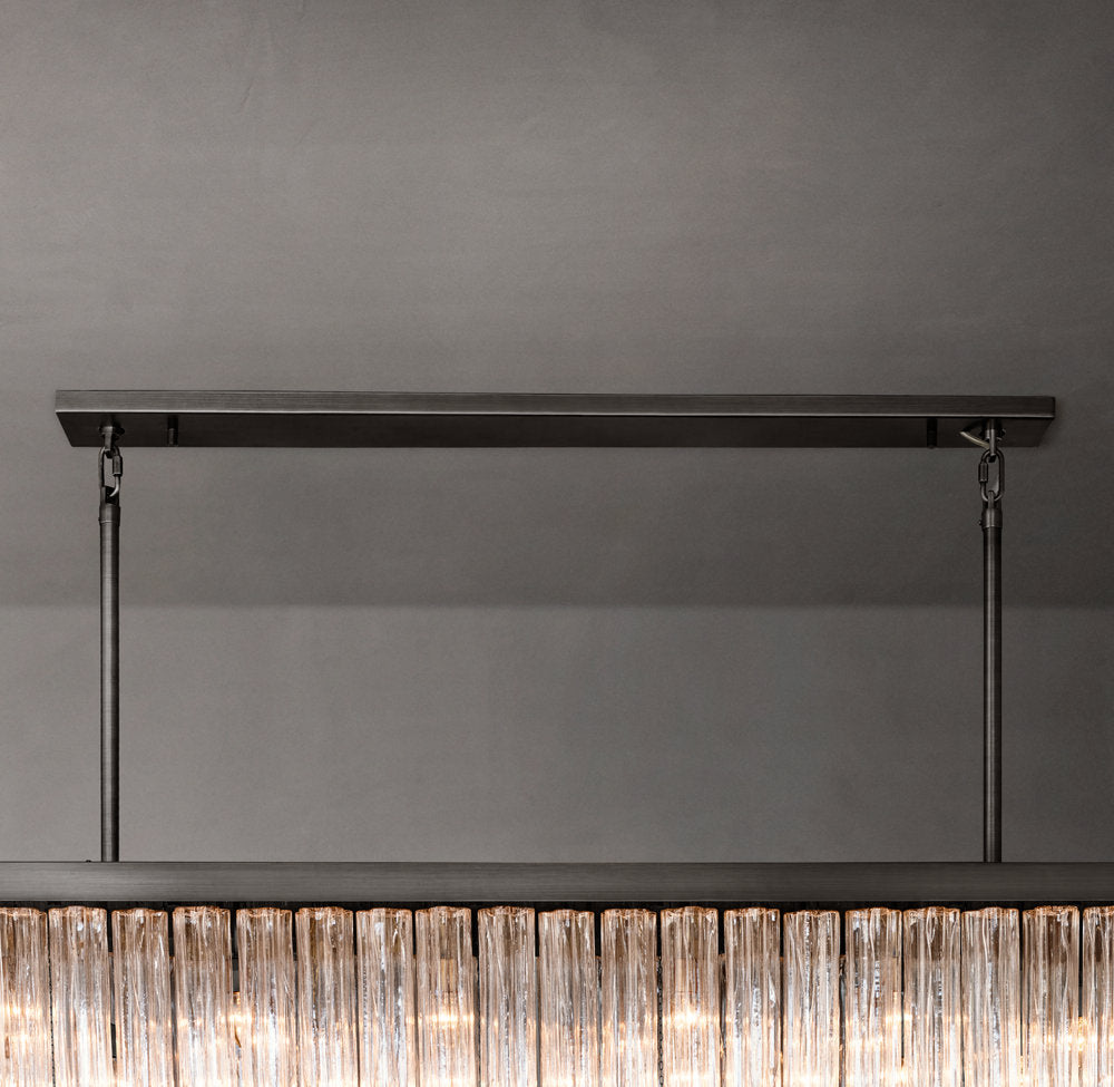 Grand Blown Glass Island Chandelier